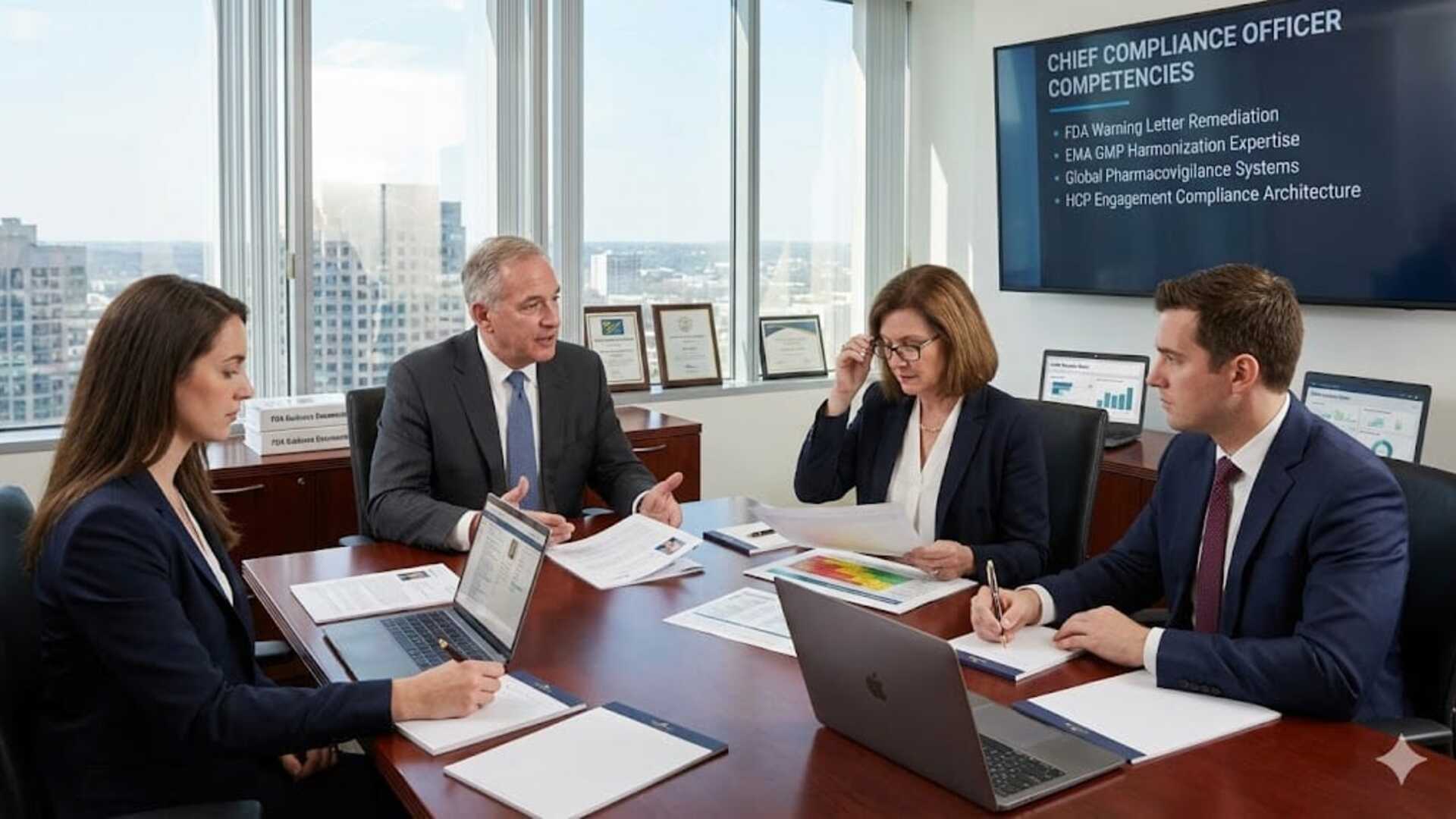 The Compliance Organization team conducting a BSA/AML compliance review and risk assessment in a professional office setting